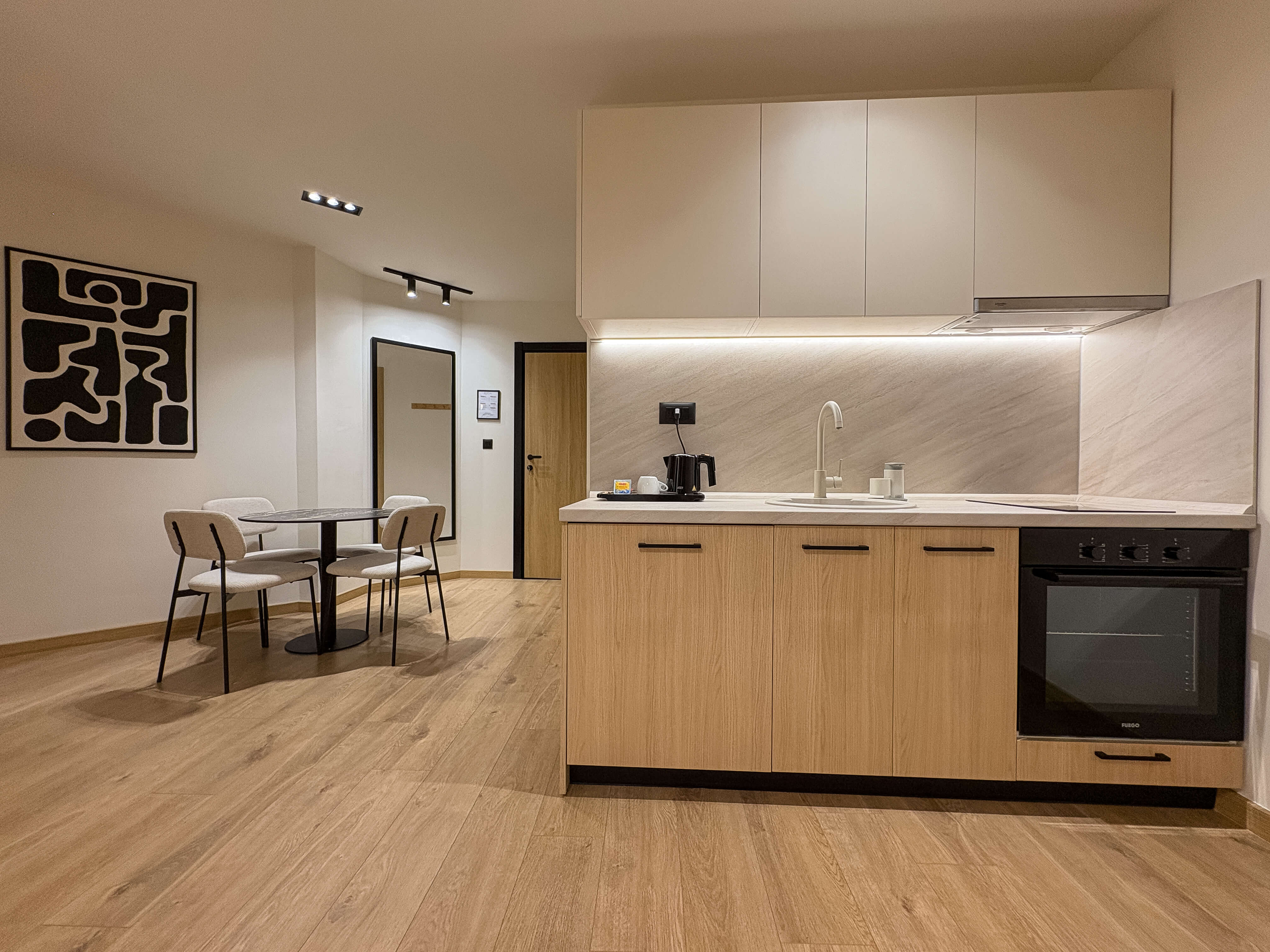 Minimal kitchen and coffee corner