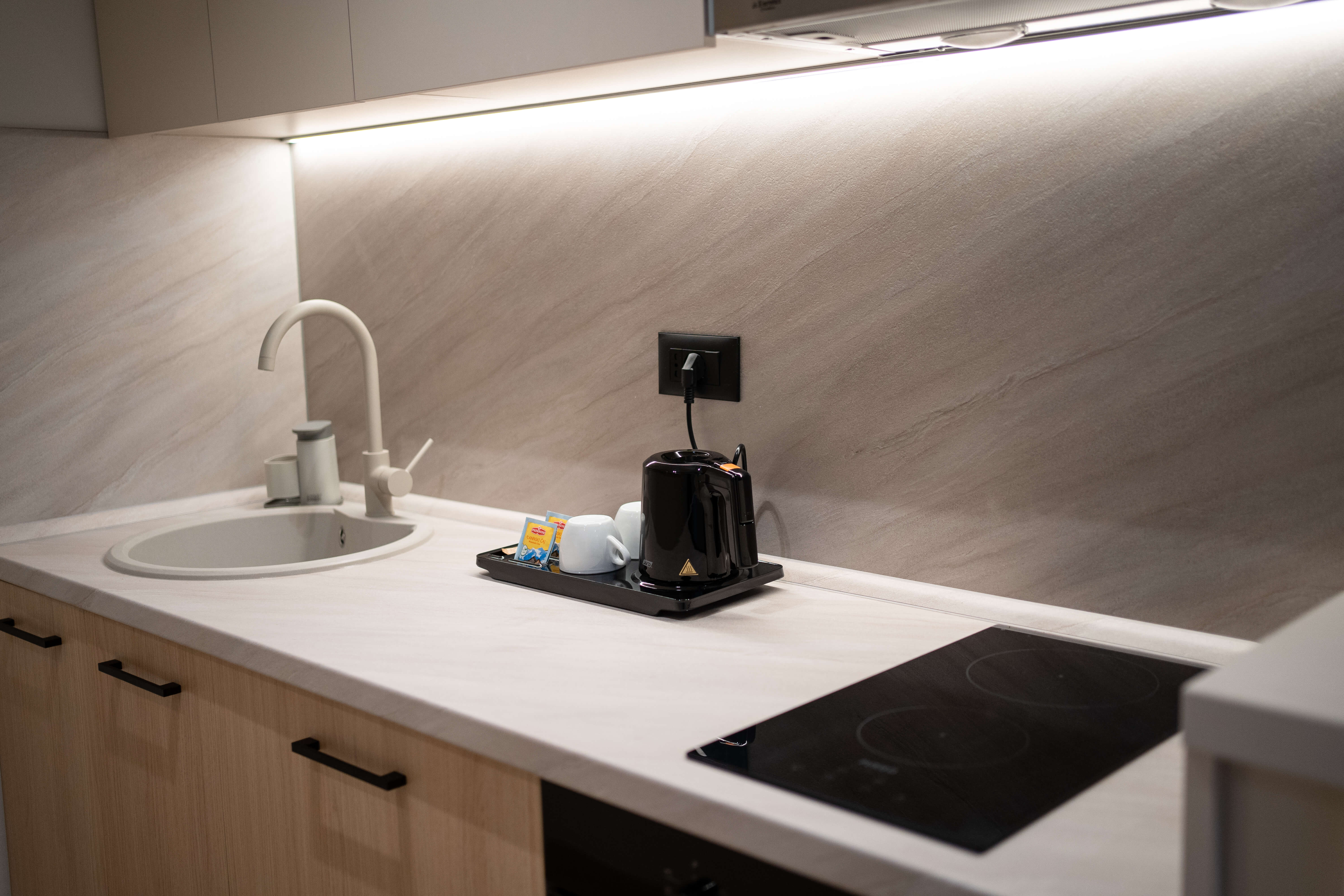 Minimal kitchen and coffee corner